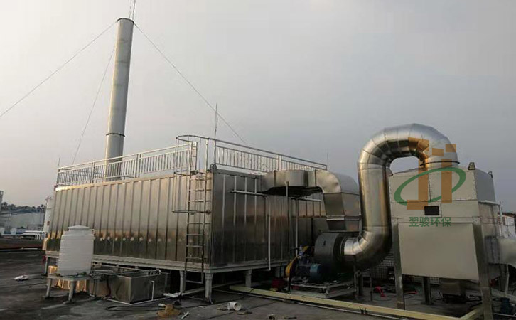 气旋混合喷淋塔+生物滤池除臭设备废气处理工程案例